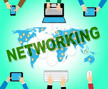 Networking Online Meaning Computing Connecting And Website