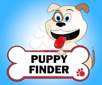 Puppy Finder Representing Search For And Dogs