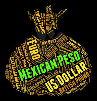 Mexican Peso Representing Forex Trading And Pesos