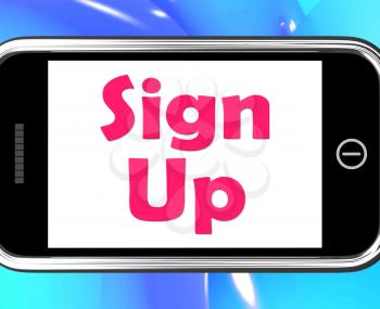 Sign Up On Phone Showing Register Online