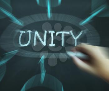 Unity Diagram Meaning Working As Team And Cooperation