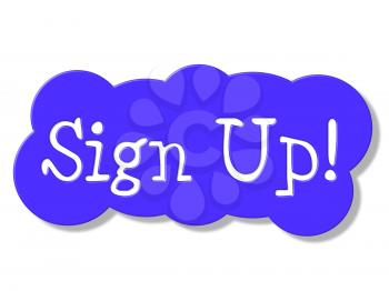 Sign Up Showing Admission Subscription And Application