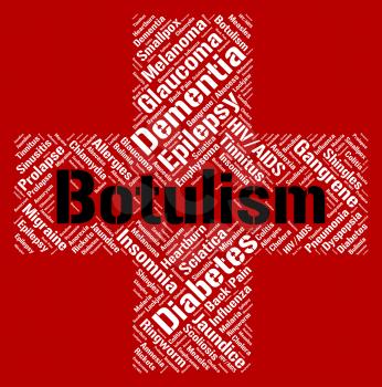 Botulism Word Representing Ill Health And Attack