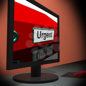 Urgent On monitor Shows Immediate Response Or Priority State