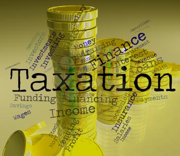 Taxation Word Meaning Taxes Text And Wordcloud 