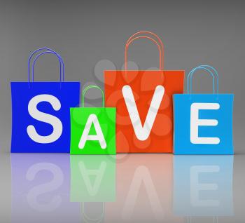 Save Shopping Bags Showing Promo and Buying