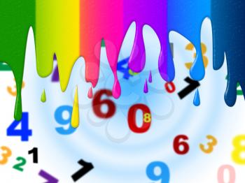 Copyspace Numbers Indicating Colors Vibrant And Count