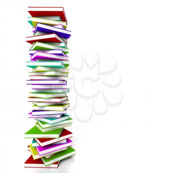 Stack Of Books With Copy Space Representing Learning And Education