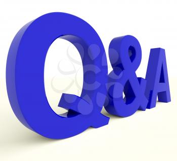 Q And A Blue Letters Showing Questions And Answers 