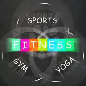 Fitness Activities Displaying Sports Yoga and Gym Exercise