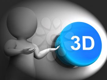 3d Pressed Meaning Three Dimensional Object Or Image