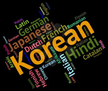 Korean Language Meaning Communication Word And Speech
