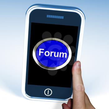 Forum Button On Mobile Showing Social Media Or Information