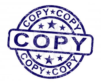 Copy Stamp Shows Duplicate Replicate Or Reproduction