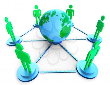 Worldwide Communication Representing Lan Network And Digital