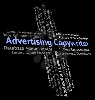 Advertising Copywriter Meaning Promoting Advertisement And Adverts