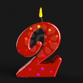 Number Two Candle Meaning Second Birthday Or Celebration
