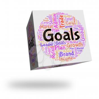 Goals Word Showing Wordcloud Strategy And Mission