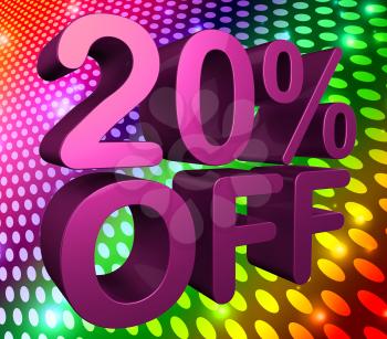 Twenty Percent Off Meaning Sale Save And Reduction