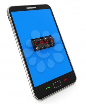 Secure Phone Showing World Wide Web And Locking Network