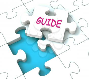 Guide Puzzle Showing Consulting Guidance Guideline And Guiding