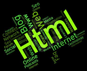 Html Word Meaning Hypertext Markup Language And Hypertext Markup Language 