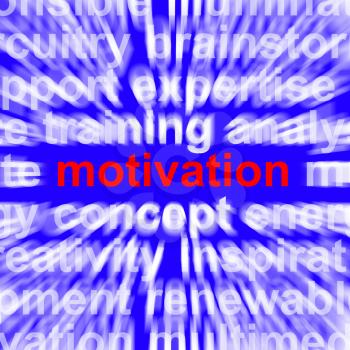 Motivation Word Shows Positive Encouragement And Determination