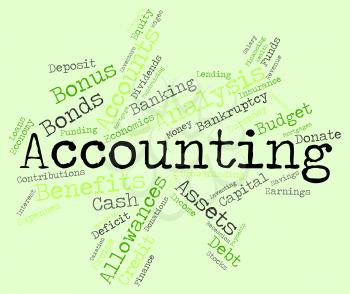 Accounting Words Showing Balancing The Books And Wordcloud Taxes 