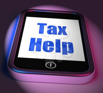 Tax Help On Phone Displaying Taxation Advice Online