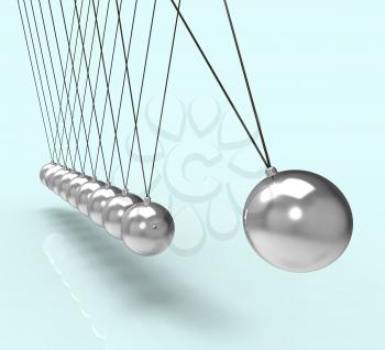 Newton Cradle Showing Energy Motion And Gravity