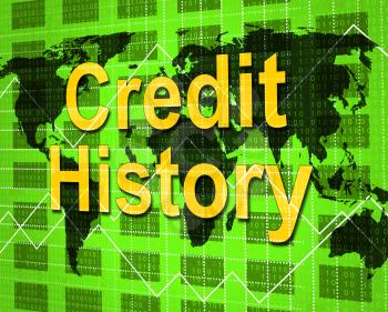 Credit History Showing Debit Card And Banking