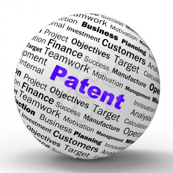Patent Sphere Definition Showing Protected Invention Or Legal Discovery
