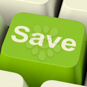 Save Computer Key As Symbol For Discount Or Promotion