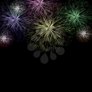 Exploding Fireworks Background As New Years Or Independence Celebrations