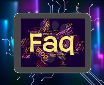 Faq Word Showing Frequently Asked Questions And Answer Text 