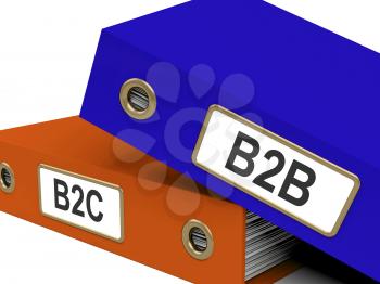B2B And B2C Folders Meaning Company Partnerships Or Customer Relations