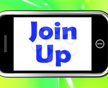 Join Up On Phone Showing Joining Membership Register