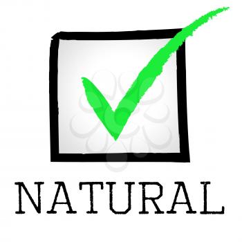 Natural Tick Representing Checked Green And Mark
