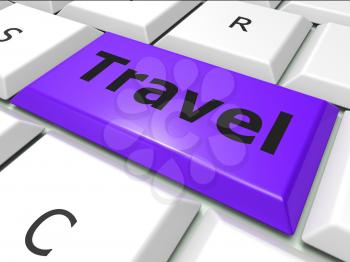 Travel Online Indicating World Wide Web And Web Site