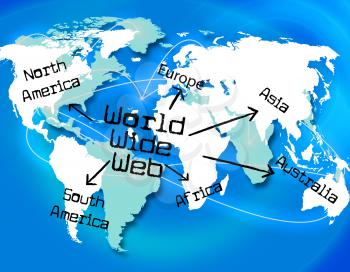 World Wide Web Indicating Globalisation Online And Globalize