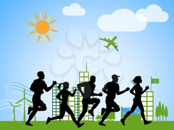City Jogging Meaning Get Fit And Fitness