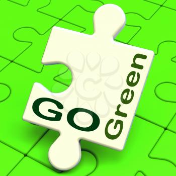 Go Green Meaning Recycling And Eco Friendly