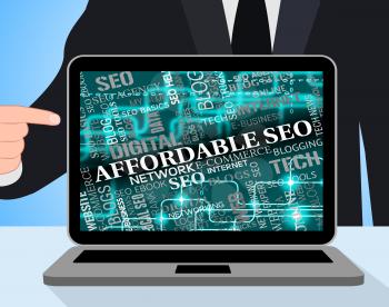 Affordable Seo Representing Search Engine And Website