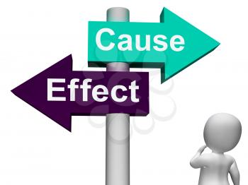 Cause Effect Signpost Meaning Consequence Action Or Reaction