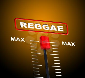 Reggae Music Showing Sound Track And Graphic