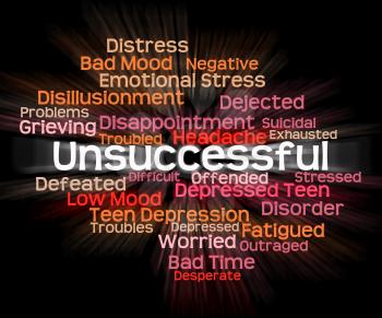 Unsuccessful Word Representing In Vain And Useless