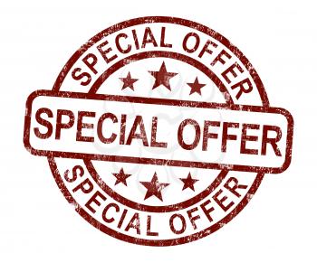 Special Offer Stamp Showing Discount Bargain Product