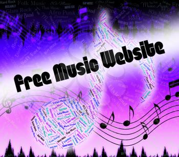 Free Music Website Representing No Cost And Melodies