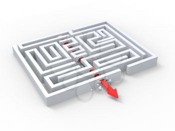Break Out Of Maze Showing Puzzle Escape Solved