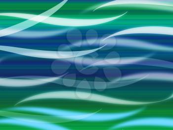Sea Waves Background Meaning Curvy Light Ripples
